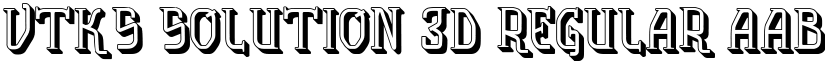 vtks solution 3d Regular font
