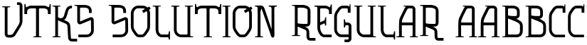 vtks solution Regular font