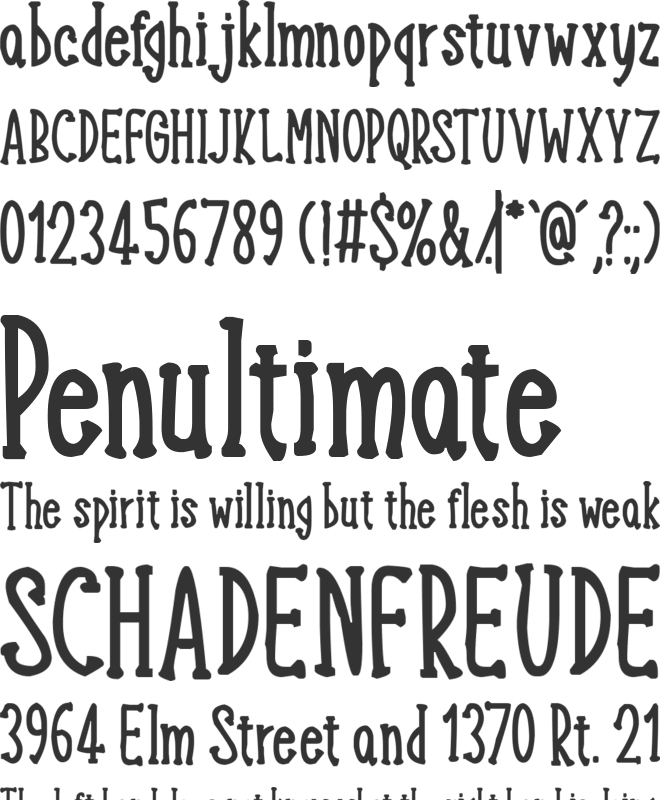 Fondness font preview