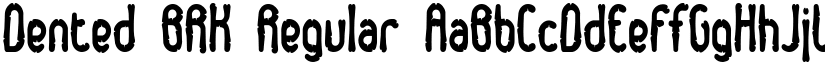 Dented BRK Regular font