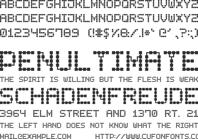 Printed Circuit Board-7 font preview