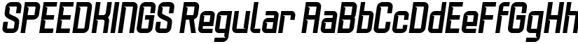 SPEEDKINGS Regular font