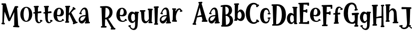 Motteka Regular font