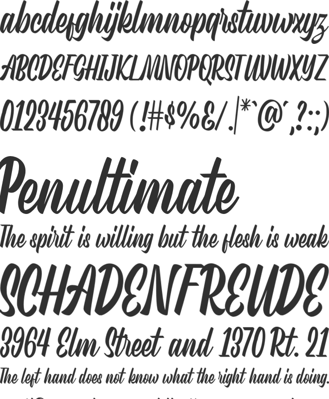 Sharely font preview