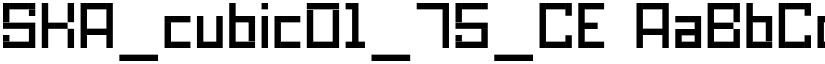 SKA_cubic01_75_CE font