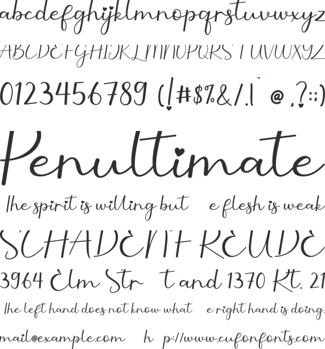Demillina font preview