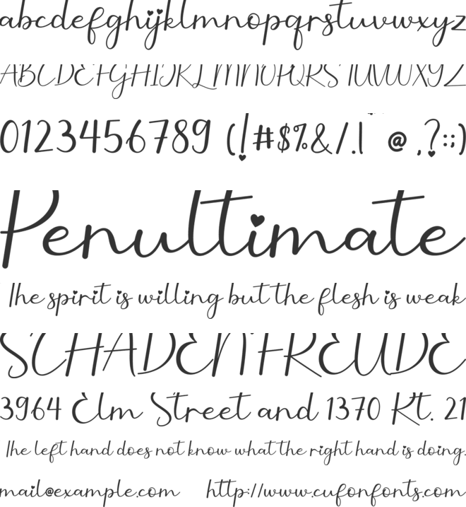 Demillina font preview