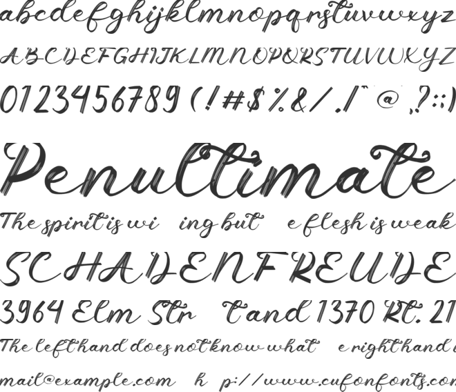 Sunny Brush font preview