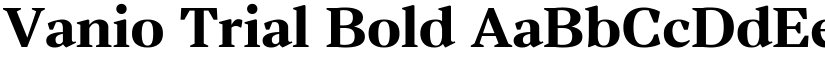 Vanio Trial Bold font