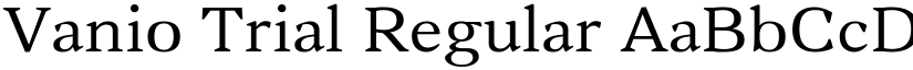Vanio Trial Regular font