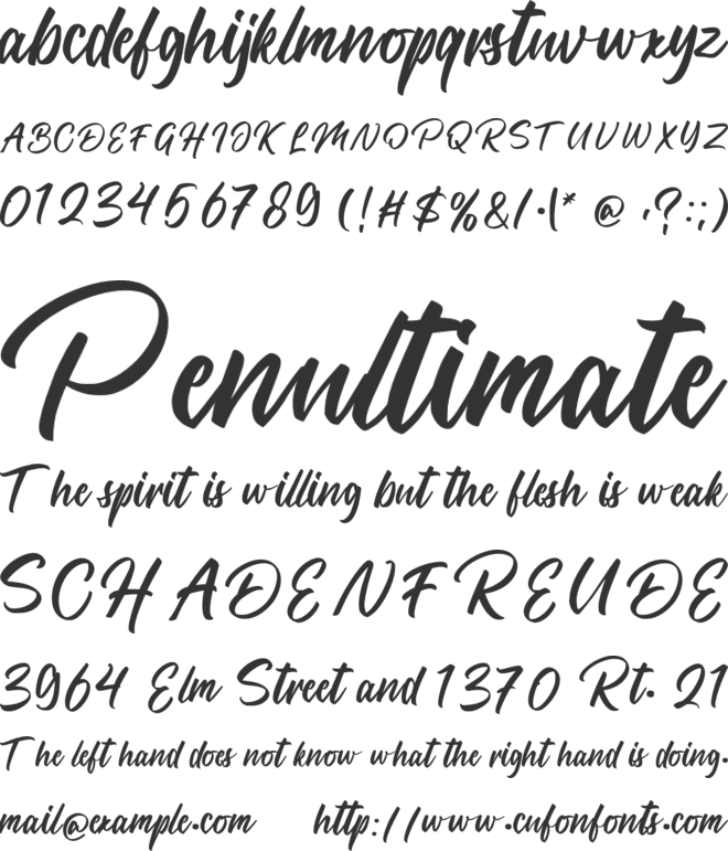 Morgen font preview