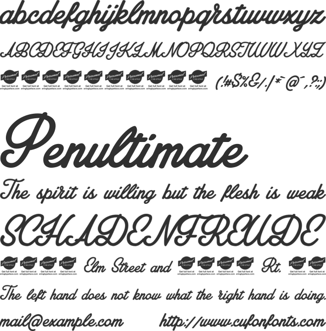 Amplify Personal Use Only font preview