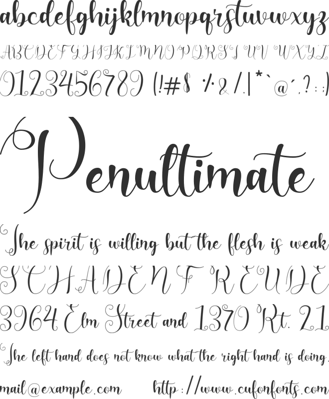 Candlelight Dinner-personal use font preview
