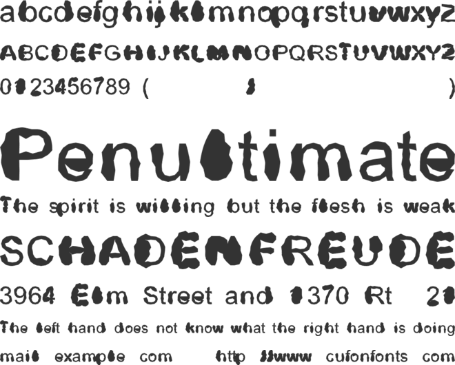 Distrowt font preview