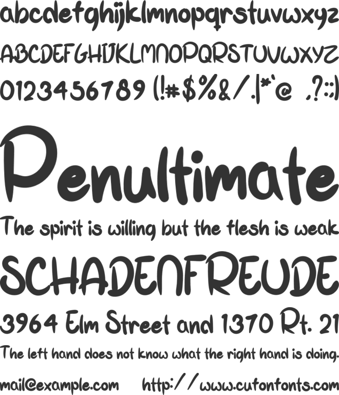 Amusing Font font preview