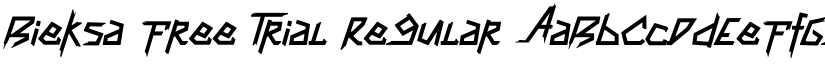 Bieksa Free Trial Regular font