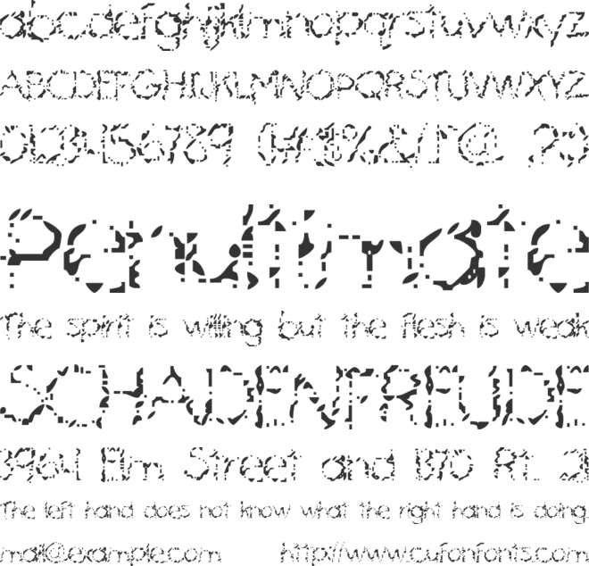 Mascara Mistake font preview