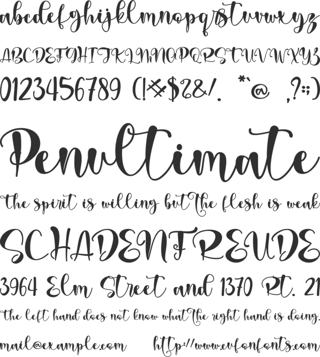 Thankmom - personal use font preview