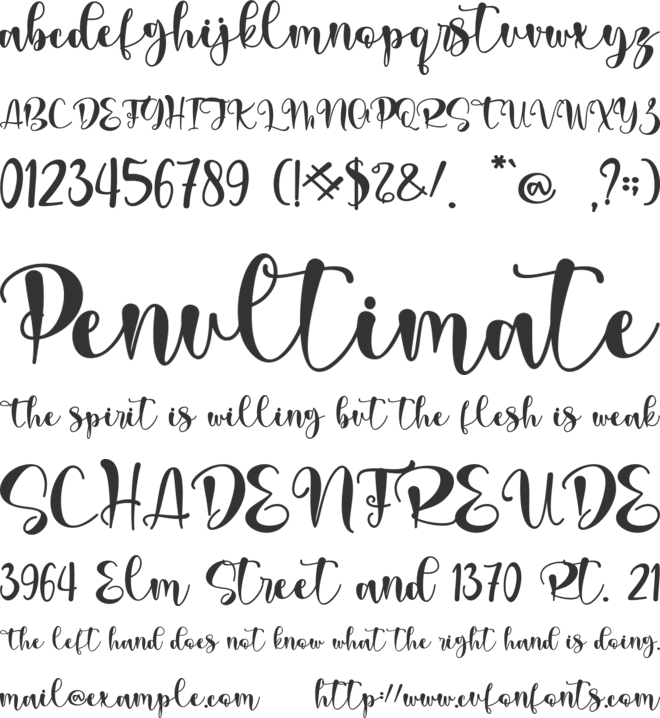 Thankmom - personal use font preview