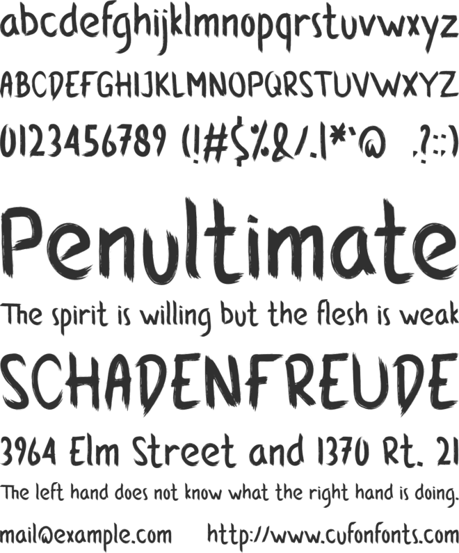 Howling Nightmare font preview