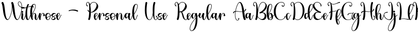 Withrose - Personal Use Regular font