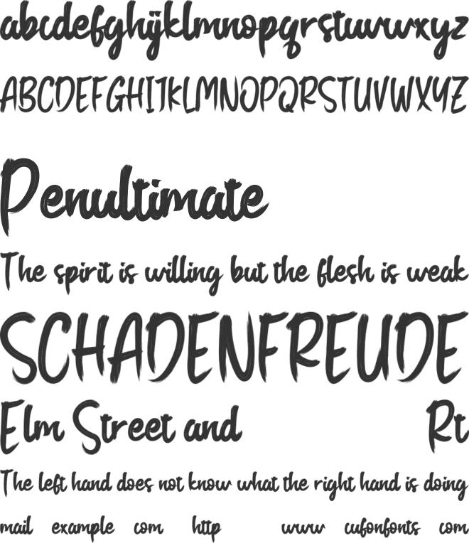 The Quiet font preview