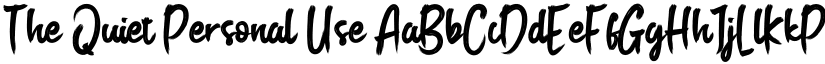 The Quiet Personal Use font