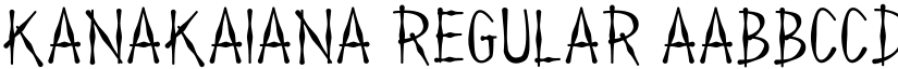 KanaKaiana Regular font
