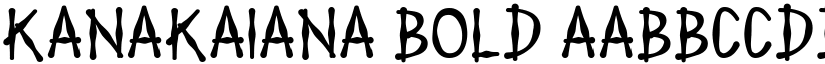 KanaKaiana Bold font