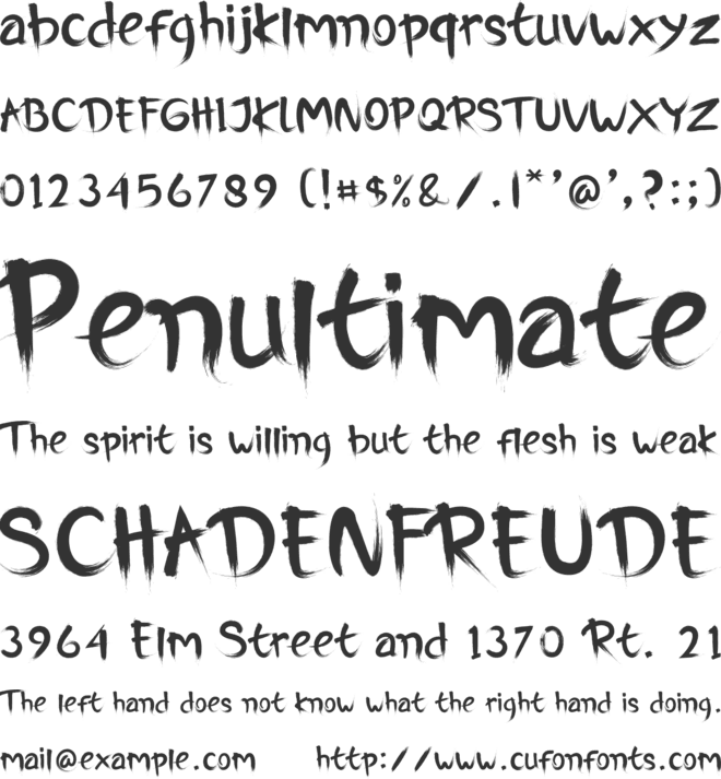 brushely font preview