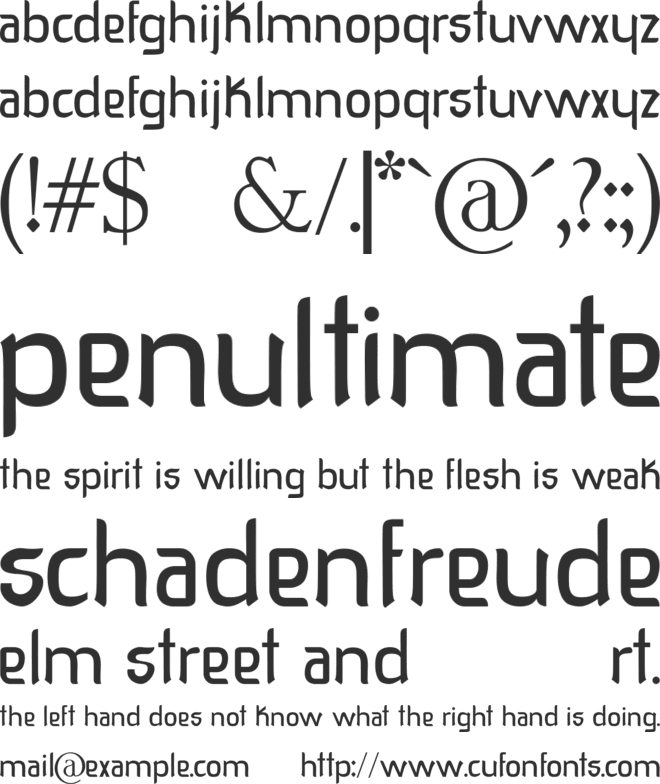 Aroma font preview