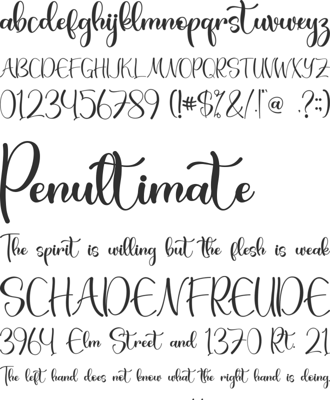 Thanklove - Personal Use font preview