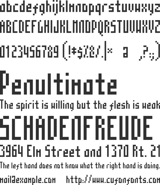Mosaico font preview