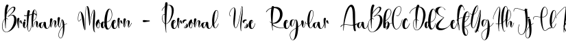 Brithany Modern - Personal Use Regular font