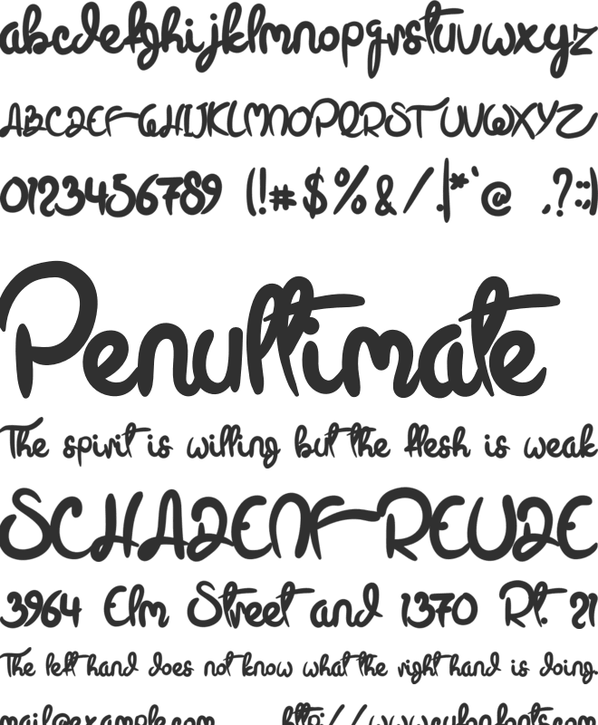 Talk To Me font preview