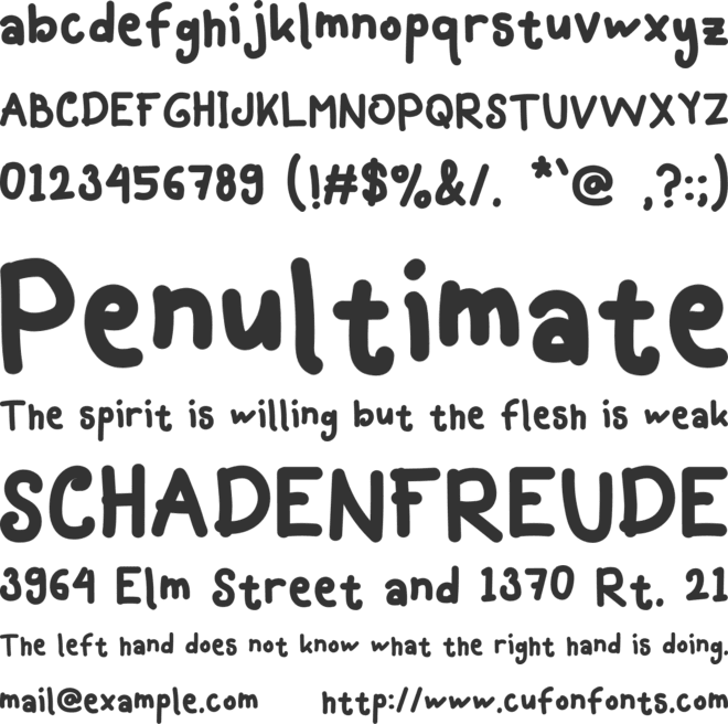 Taman Kanak font preview