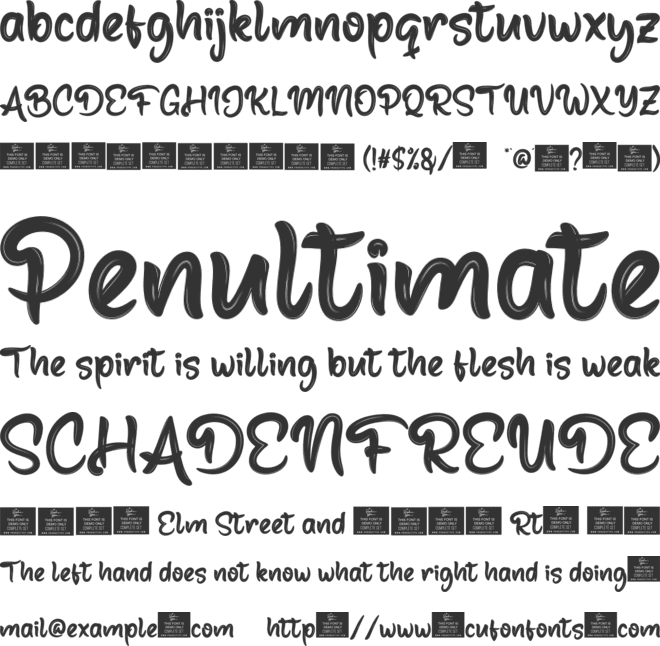 Fabledpersonal font preview