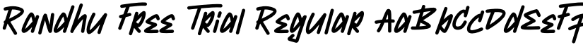 Randhu Free Trial Regular font