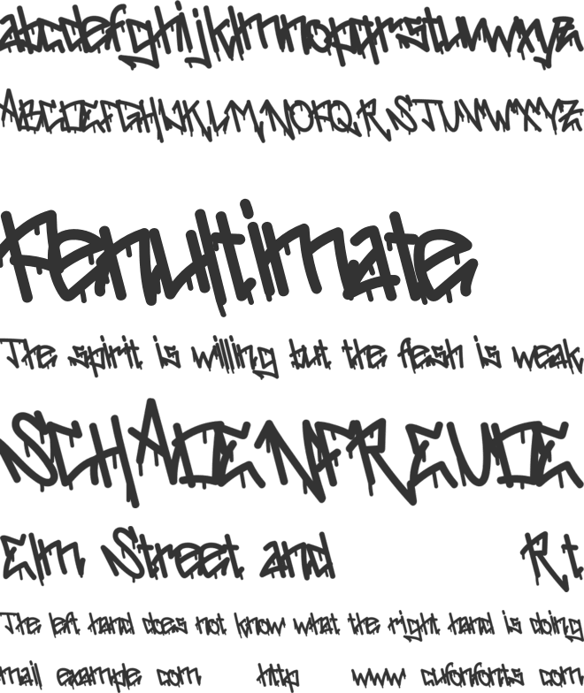 Street Toxic font preview