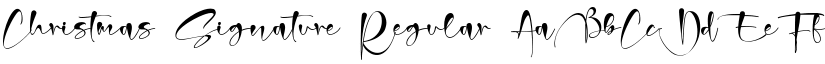 Christmas Signature Regular font