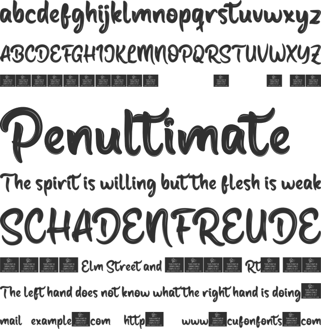 Daily font preview