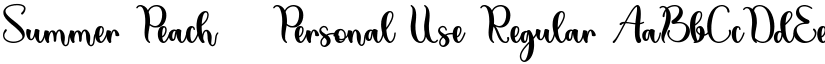 Summer Peach - Personal Use Regular font