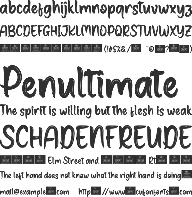 Gifted Personal font preview