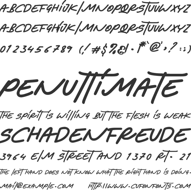 Meringue font preview