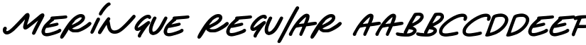 Meringue Regular font