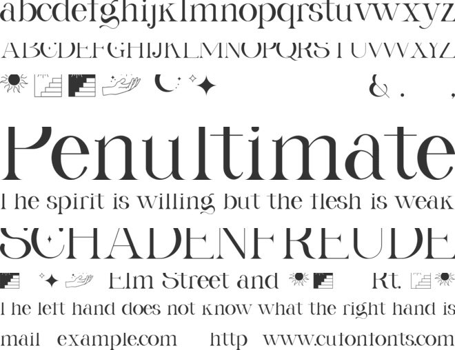 Gyahegi font preview