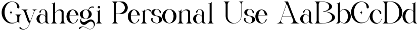 Gyahegi Personal Use font