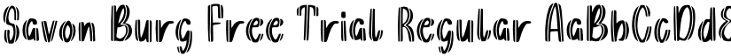 Savon Burg Free Trial Regular font