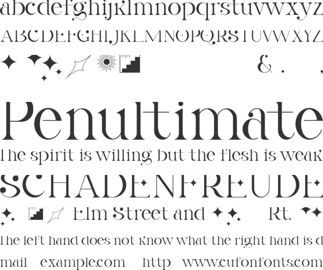 La Obrige font preview