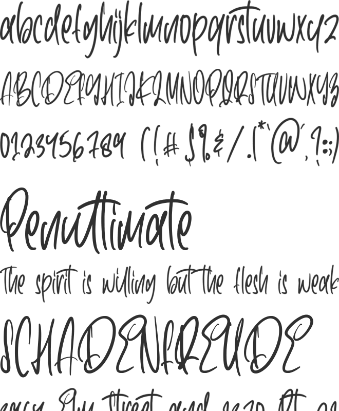 Hillary Dream font preview